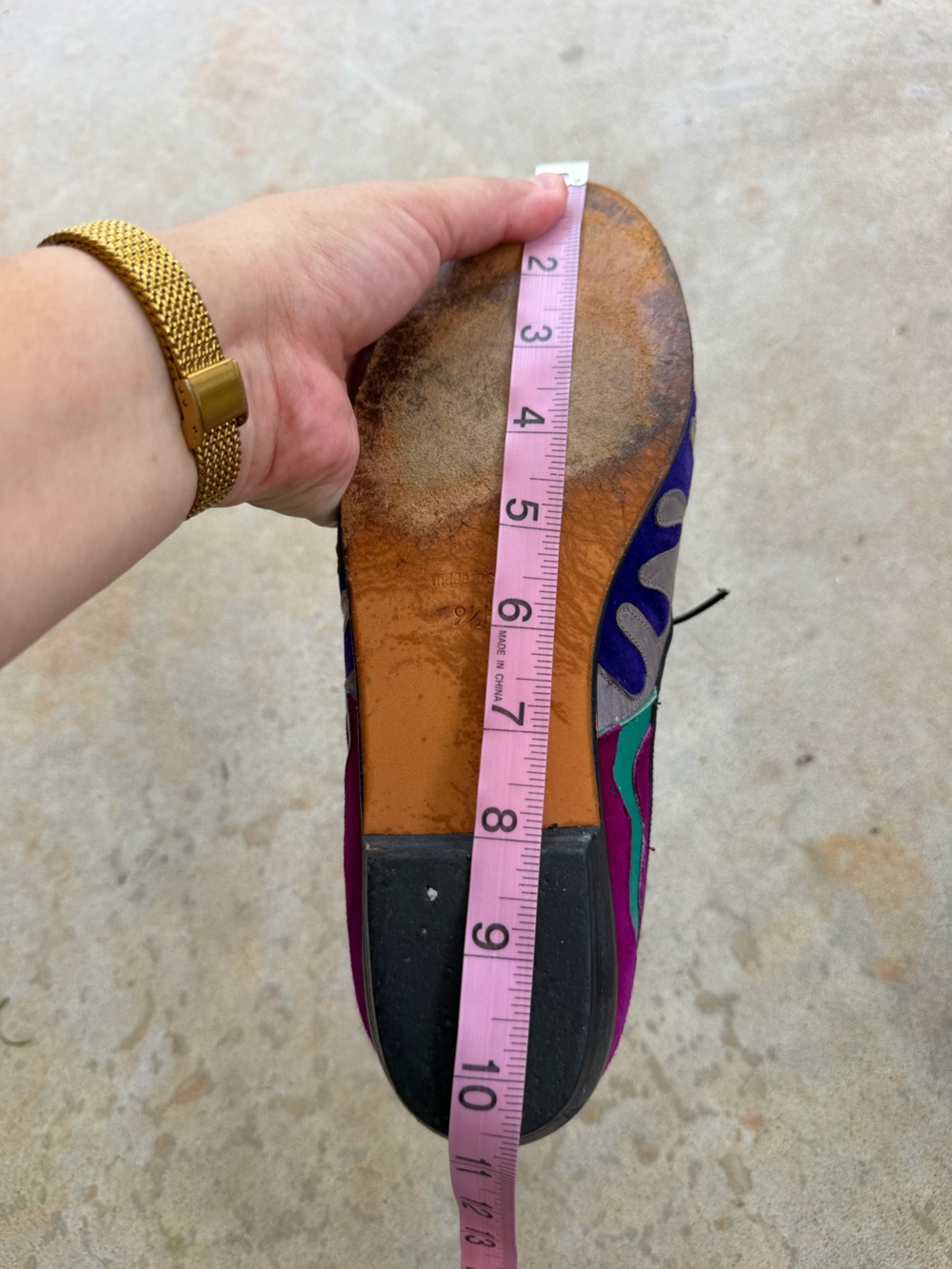 Beverly Feldman Vintage Leather Colorful Patchwork Oxford Shoes Women’s 9.5 - Picture 14 of 15